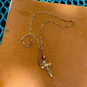 14k Gold cross necklace